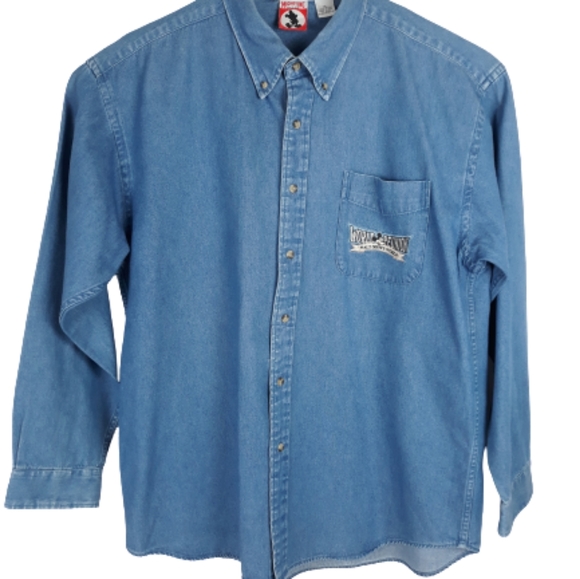 VTG Mens Disney Mickey WDW reunion denim shirt XL - Picture 11 of 11